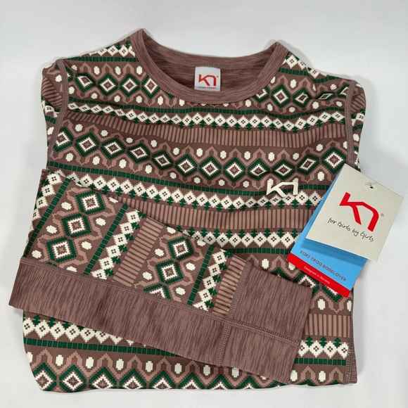 NWT New Kari Traa Women's Lune Long-Sleeve Top XS Stretchy Comfy Soft Baselayer - Picture 3 of 8